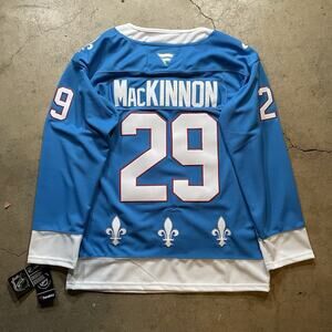 Nathan Mackinnon Colorado Avalanche Blue Retro Jersey Mens Size Medium 50